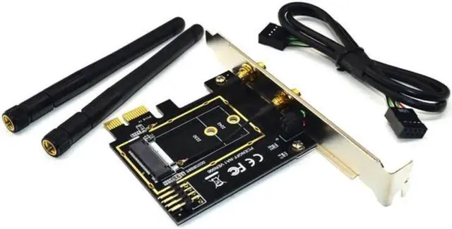 Alt view image 3 of 3 - Vszerda M.2 Wifi Adapter M2 Ngff Key A-E to Mini Pci Express Wifi Raiser PCI-E 1X NGFF Wireless Support Mini Pcie Network Card