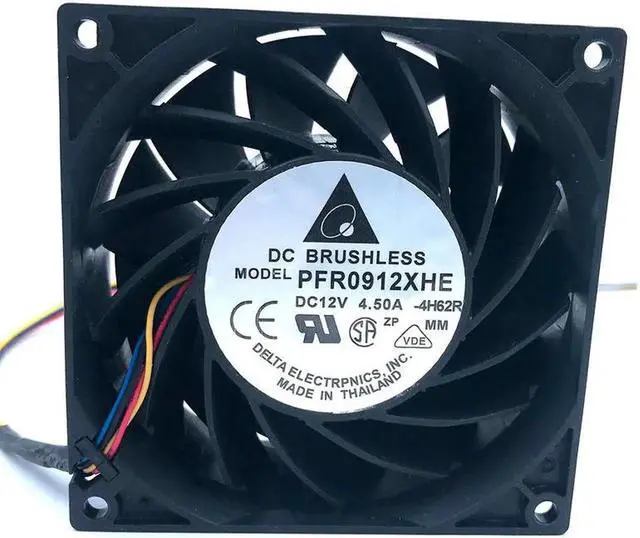 Alt view image 4 of 4 - Vszerda for delta PFR0912XHE 90*90*38mm 9CM 4.5A 12V for Server Extensions machine cooling fan
