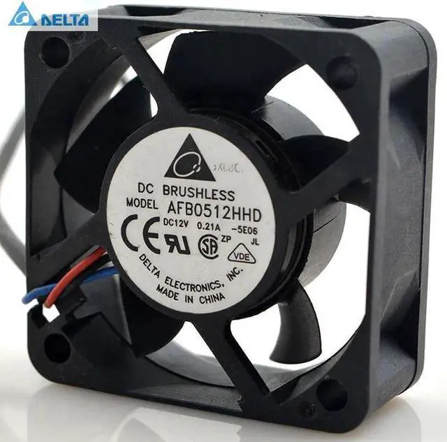 Alt view image 4 of 4 - Vszerda for delta AFB0512HHD 12V 0.21A 50mm 5025 50*50*25mm double ball cooler server fan