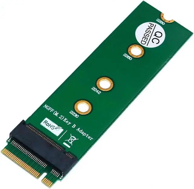 Alt view image 2 of 3 - Vszerda QINDIAN Add On Cards Converter M.2 NGFF Key B to Key B Adapter M.2/M2 NGFF Raiser Riser Card for SATA-bus NGFF SSD M2 WiFi Cards