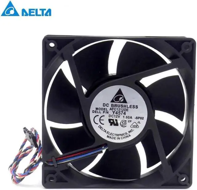Alt view image 2 of 3 - Vszerda AFC1212DE 12038 12cm 120mm DC 12V 1.6A pwm ball fan thermostat inverter server cooling fan for Delta