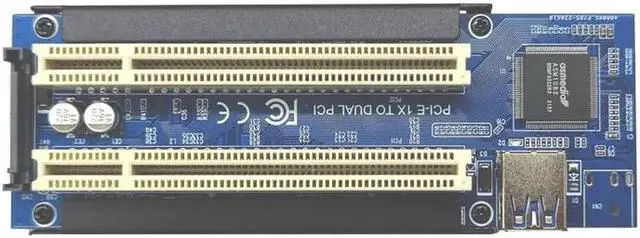 Alt view image 5 of 6 - Vszerda Riser Card PCI-E Express X1 to Dual PCI Riser Extend Adapter Connector Card Add Expansion Card For PC Computer Windows XP LINUX
