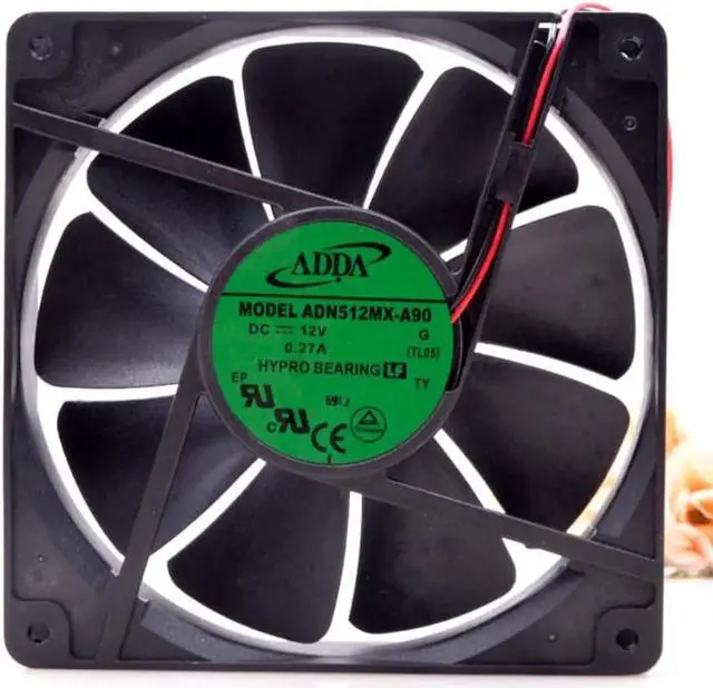 Alt view image 2 of 3 - Vszerda ADN512MX-A90 For ADDA DC 12V 135mm 0.27a 13525 2-Wire Power Supply Case cooler cooling fan