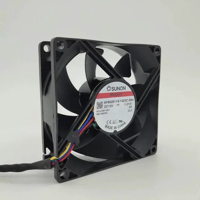 Alt view image 2 of 4 - Vszerda 80mm Mute Pwm Cpu PC Cooling Fan,Sunon MF80251V3-1Q03C-S9A 80X80X25mm 12V 1.01W 4P 4Wire Water Cool Fans Quiet Low Noise