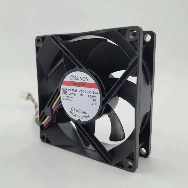 Alt view image 4 of 4 - Vszerda 80mm Mute Pwm Cpu PC Cooling Fan,Sunon MF80251V3-1Q03C-S9A 80X80X25mm 12V 1.01W 4P 4Wire Water Cool Fans Quiet Low Noise