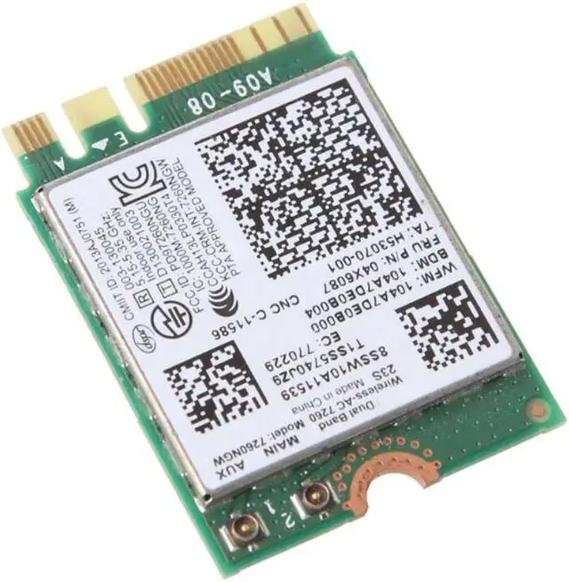 Alt view image 4 of 4 - Vszerda For In-tel 7260NGW 7260AC 2.4/5G BT4.0 FRU 04X6007 04W3806 WiFi Card for Thinkpad X250 x240 x240s x230s t440 w540 t540