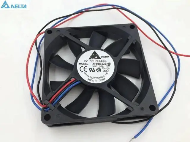 Alt view image 2 of 2 - Vszerda for delta AFB0812SHB - 5Z66 8015 12V 0.40A 3Wire Computer Cooler Cooling Fan