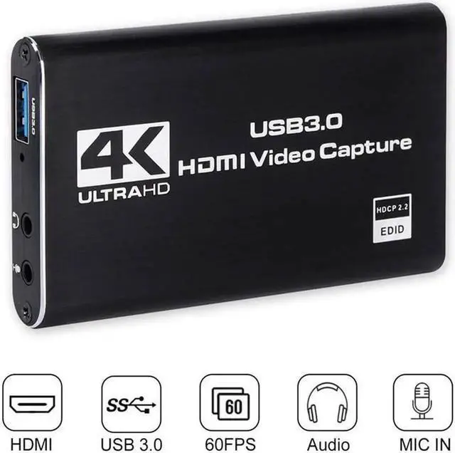 Alt view image 6 of 6 - Vszerda Capture Card Video Capture Card 4K1080P 60FPS HDMI Capture Card Switch, Game Capture Card USB3.0 for Live Streaming Video Recording Screen Capture Device Work with PS4/PC/OBS/DSLR/Camera