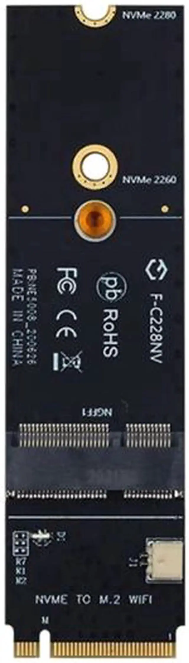 Main image of Vszerda Wireless M.2 A+E Key Slot to M.2 M Key Wifi Bluetooth Adapter for AX200 9260 Bcm94352Z Card NVMe PCI Express SSD