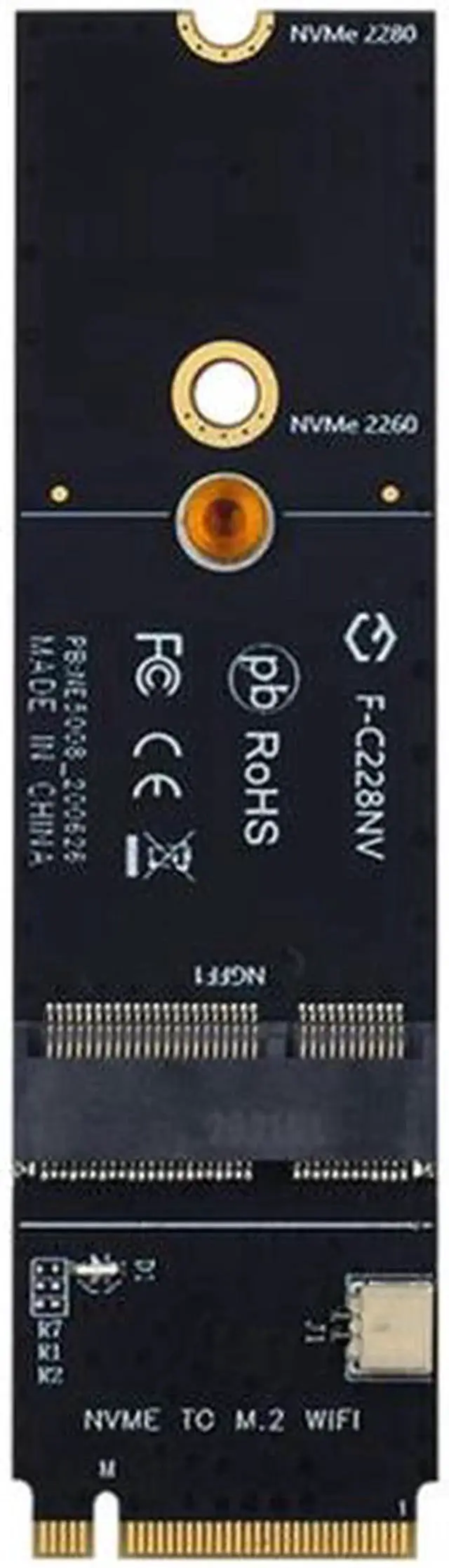 Main image of Vszerda Wireless M.2 A+E Key Slot to M.2 M Key Wifi Bluetooth Adapter for AX200 9260 Bcm94352Z Card NVMe PCI Express SSD Port