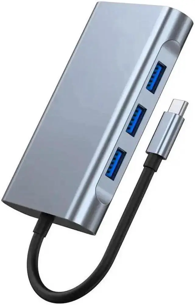 Alt view image 6 of 6 - Vszerda 8in1 USB C To Lightning Cable Hub 5Gpbs High Speed 1000Mbps Ethernet Usb C Hub Dual HDTV 4K Adapter Splitter for Laptop
