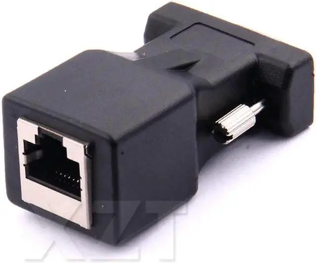 Alt view image 6 of 6 - Vszerda 10pcs/Lot Hot Selling VGA Extender Male To Lan Cat5 Cat5e RJ45 Ethernet Female Adapter RJ45 to VGA adpater