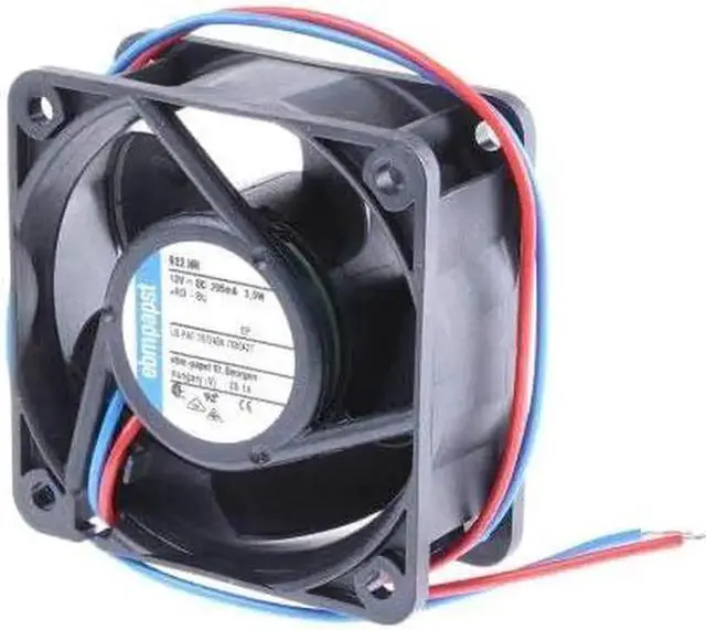 Main image of Vszerda Ebmpapst 622HH Cooling Fan Size 60 x 60 x 25mm 12 V DC Air Flow 56m3/h 8200rpm Axial Fans