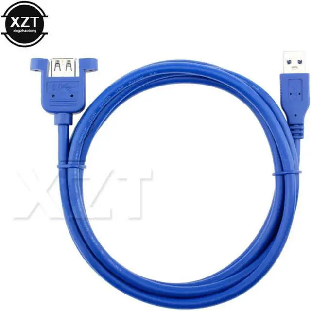 Alt view image 3 of 5 - Vszerda 5pcs USB3.0 Male To Female High Speed USB 3.0 Extension Cable Wire Computer Host 0.5m with Screw Hole hot sale