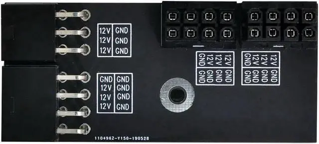 Alt view image 3 of 3 - Vszerda Graphics Dual ATX 8Pin Female to 6+8pin Male 180 Degree Angled Power Adapter for NVIDIA 3080 3090 Graphics Card GPU