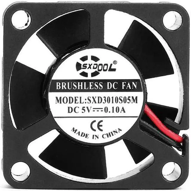 Alt view image 2 of 4 - Vszerda 5pcs 3010 Cooling-fan 3D Pinter Parts 30x30x10MM 12V 5V 24V 2Pin DC Cooler Small Cooling Fan DIY Reprap For j-head hotend
