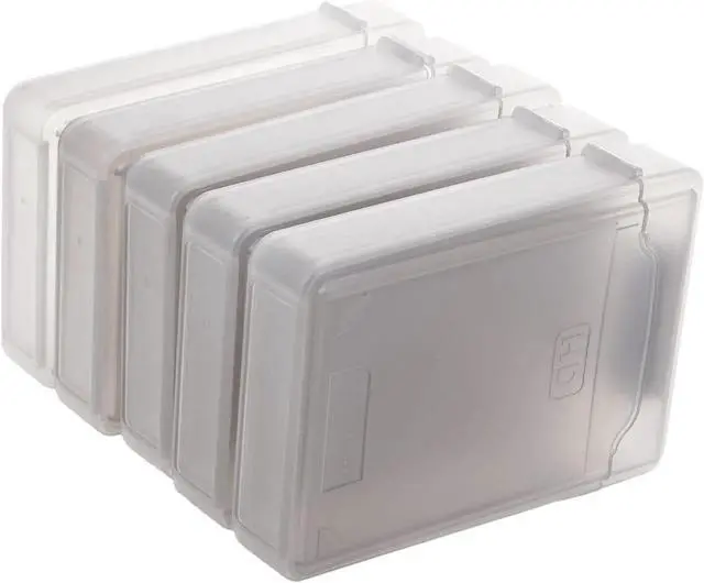 Alt view image 2 of 3 - Vszerda 5 Pcs 3.5" IDE SATA HDD Hard Drive Disk Plastic Storage Box Case Enclosure Cover