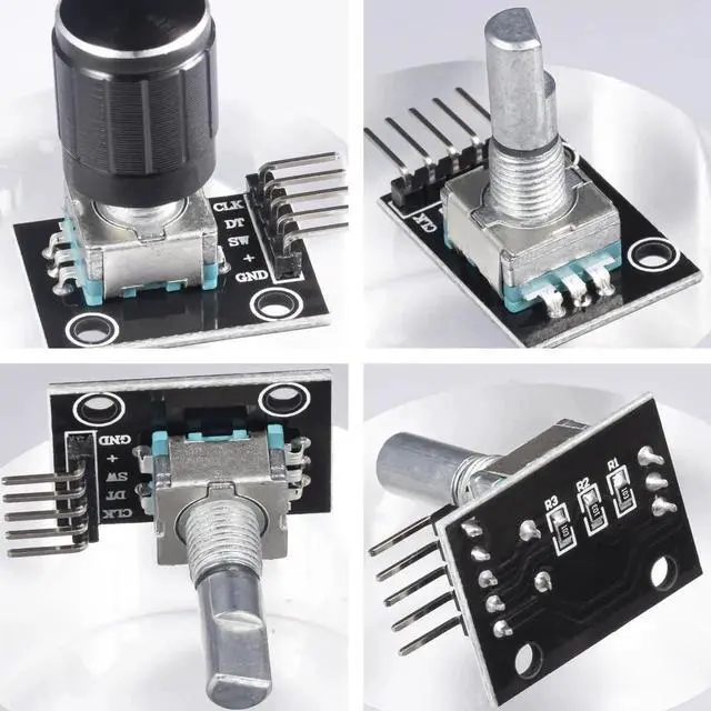 Alt view image 2 of 3 - Vszerda KY-040 Rotary Encoder Module 360 Degree Switch Encoders with Knob Cap Brick Sensor Modules (Pack of 4pcs)