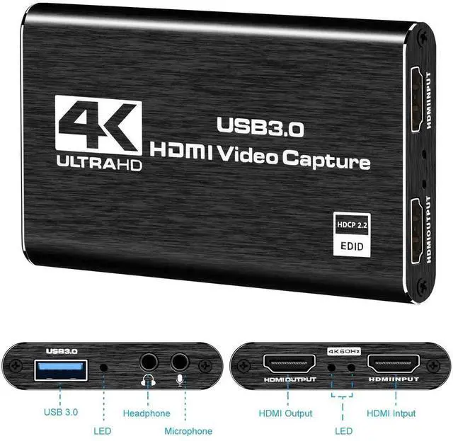 Alt view image 6 of 7 - Vszerda Capture Card Nintendo Switch, 4K HDMI Video Capture Card, 1080P 60FPS, HDMI to USB 3.0 Capture Card for Streaming Work with Camera/Xbox/PS4/PS5/PC/OBS