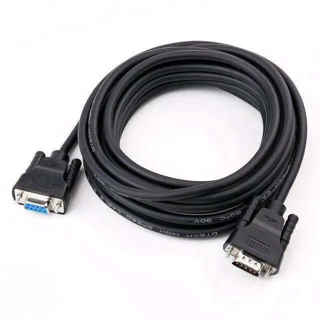 Alt view image 2 of 6 - Vszerda 15ft COM Port Serial Cable Male to Female RS232 Extension 9 Pin Straight Through Cord