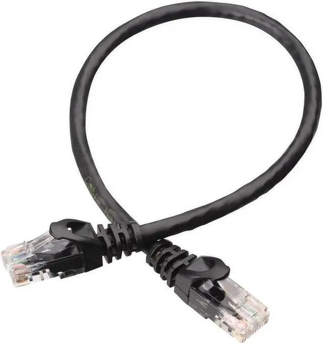 Alt view image 2 of 4 - Vszerda CAT6 Ethernet Cable LAN Network RJ45 Internet Patch Cord 10-Pack Black 3FT Bare Copper
