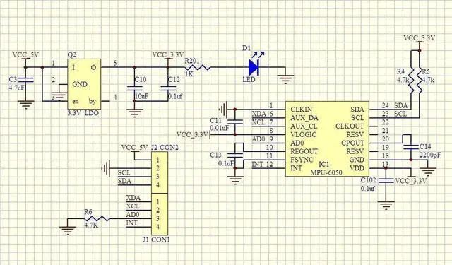 Alt view image 2 of 5 - Vszerda 521 MPU-6050 MPU6050 3-Axis Accelerometer Gyroscope Sensor Module 6-axis Accelerometer Gyroscope Sensor Module IIC I2C 3-5V for Arduino 5pcs