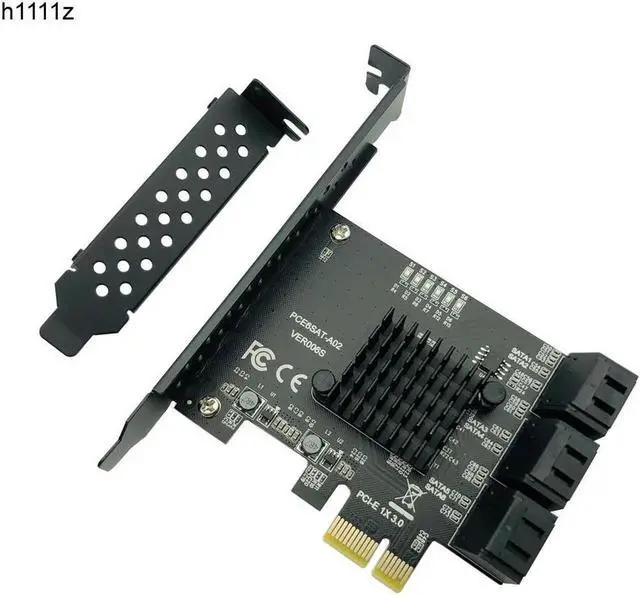 Alt view image 2 of 3 - Vszerda PCI express to 6 Ports SATA Controller SATA 3 III 3.0 6Gbps to PCI-e x1 Card Adapter PCIe SATA3 Expansion Card Riser For Windows
