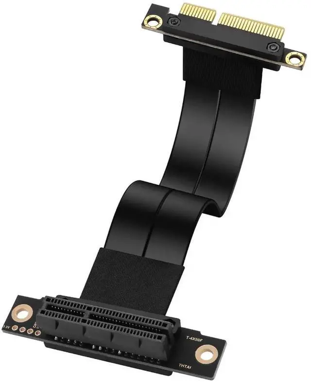 Main image of Vszerda PCIe 3.0 X4 Extension Cable 90 Degree PCI-E 4X Male to Female Riser Cable 20CM (90 Degree)