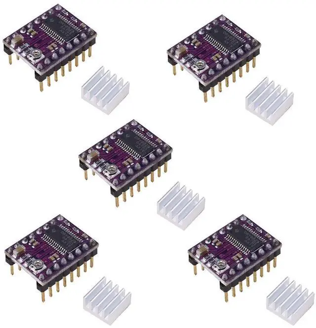 Main image of Vszerda 3D Printer Parts DRV8825 Stepper Motor Driver Module with Heat Sink for Ramps 1.4 StepStick A4988 (5pcs)