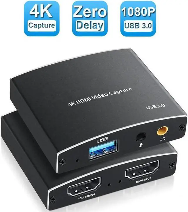 Main image of Vszerda 4K60 Capture Card USB 3.0/USB-C HDMI Video Capture Card to USB with Microphone & HDMI Loop-Out, Capture Card 1080p 60fps for Streaming, Compatible with Nintendo Switch/Game Console/Phone