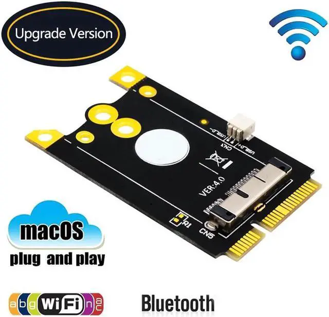 Alt view image 4 of 5 - Vszerda Upgrade Version Mini PCIe (MPCIe) Converter Adapter Board 12+6 Pins WiFi Card to Mini PCI-E for Broadcom BCM94360CD