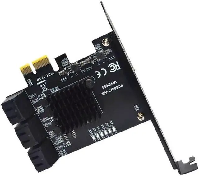 Alt view image 3 of 6 - Vszerda PCIE to SATA Card 6 Ports SATA 3 PCI Express Expansion Card PCI-E/PCIE SATA Controller Multiplier for SSD Synology ASM1166 Chips
