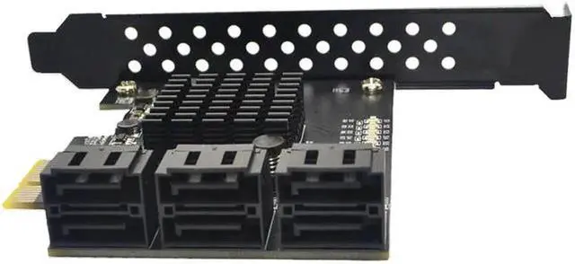 Alt view image 5 of 6 - Vszerda PCIE to SATA Card 6 Ports SATA 3 PCI Express Expansion Card PCI-E/PCIE SATA Controller Multiplier for SSD Synology ASM1166 Chips