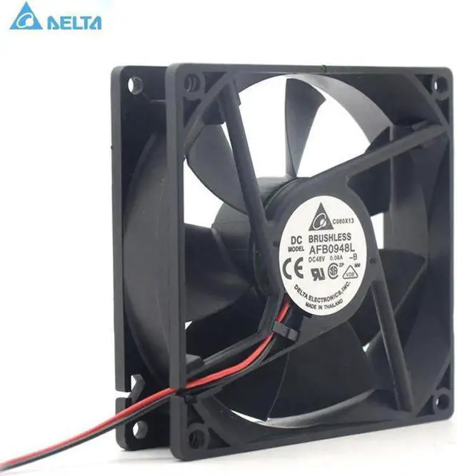 Alt view image 3 of 4 - Vszerda for delta AFB0948L DC 48V 0.08A 9CM 9225 2Wire Server Square axial cooling Fan