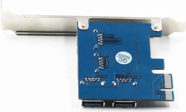 Alt view image 3 of 3 - Vszerda Riser Card PCI-E USB 3.0 PCIe Port Multiplier Card PCI express PCIe 1 to 4 PCI-E to PCI-E for BTC Miner Mining Machine Devices