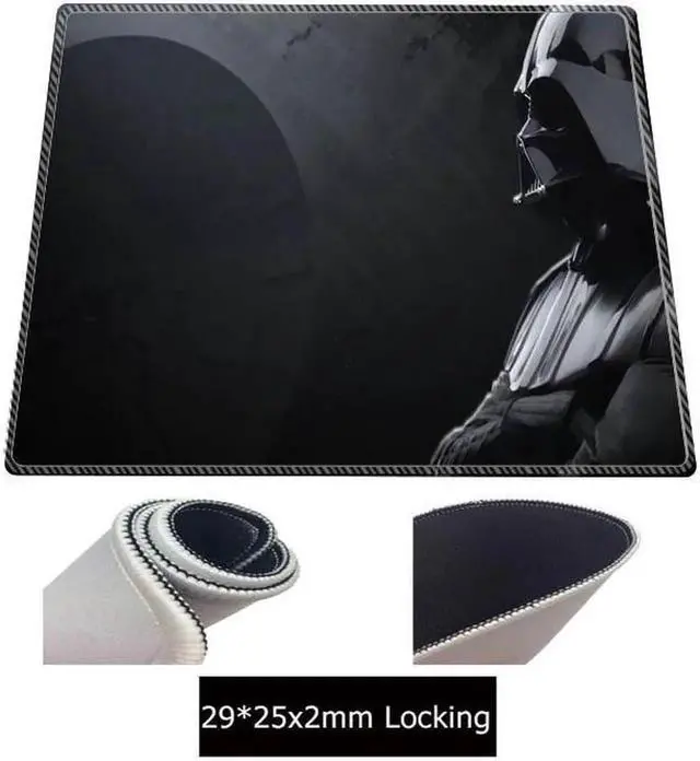 Alt view image 2 of 3 - Vszerda Darth Vader Star Wars Large Mouse Pad Locking Edge Mouse Mat Gamer Computer Mouse Pad Desk Mats Mousepad for Cs Go LOL Extended X-Large