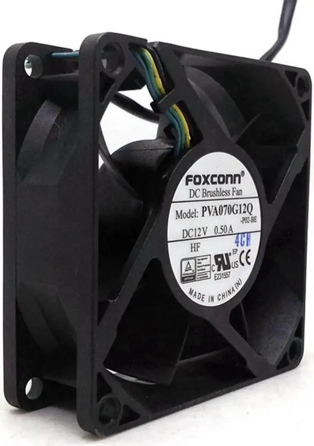 Main image of Vszerda 2pcs PVA070G12Q DC Brushless 12V 0.50A 7025 70*70*25MM 4 Wire Pwm Cooling Fan