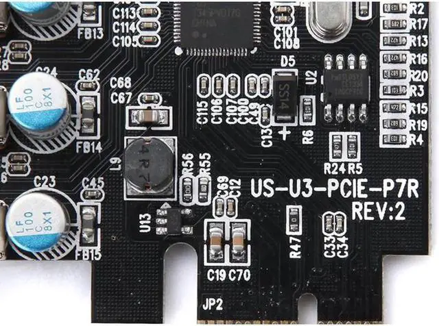 Alt view image 5 of 6 - Vszerda SuperSpeed USB 3.0 7 Port PCI-E Express card with a 15pin SATA Power Connector PCIE Adapt NEC720201 and VL812 chipsets USB Cards