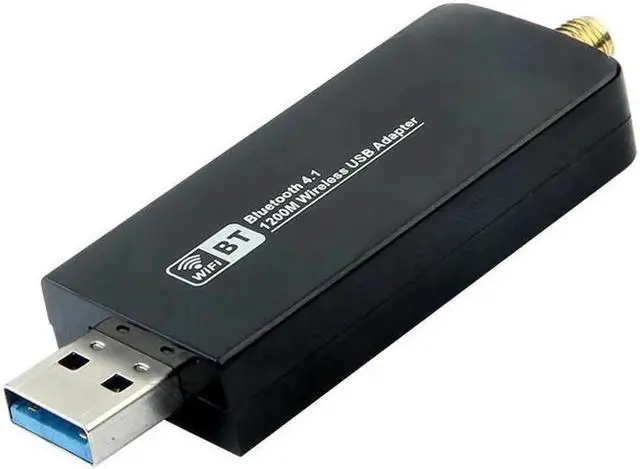 Alt view image 3 of 5 - Vszerda 2IN1 Dual Band 1200Mbps Bluetooth 4.1 Wireless USB 3.0 Wifi Adapter 2.4G/5Ghz Realtek RTL8822BU Network Card Dongle w/Antenna