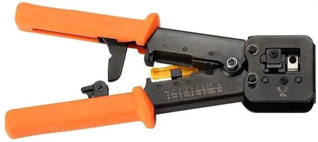 Alt view image 5 of 6 - Vszerda EZ RJ45 Crimp Tool Pass Through Cat5 Cat5e Cat6 Crimping Tool for RJ45/RJ12, CAT5, CAT5e, CAT6 Regular and End-Pass-Through connectors
