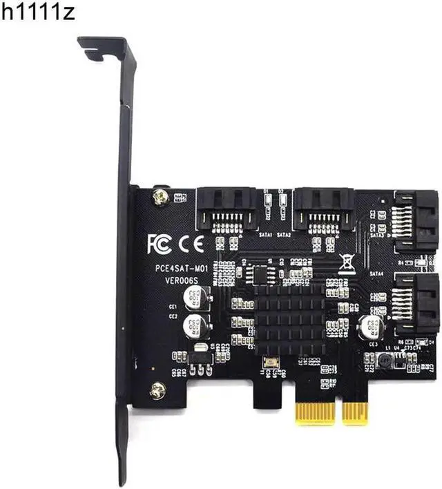 Main image of Vszerda 4 Ports SATA 6G PCI Express Controller Card PCI-e To SATA III 3.0 Converter Support Low Profile Bracket SATA3 W/ 88SE9215 chip