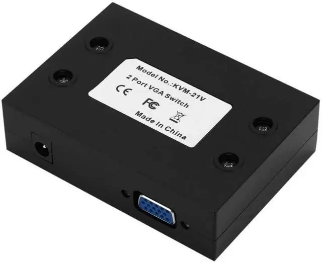 Alt view image 2 of 7 - Vszerda 2 Port VGA SVGA Monitor Sharing Switch Box 2-in 1-Out for LCD PC TV Monitor