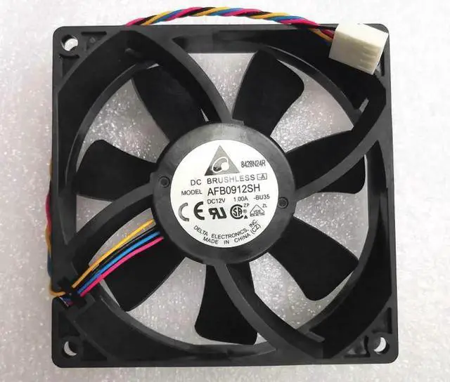 Main image of Vszerda AFB0912SH For Delta 9025 9225 9cm Fan 4-Wire Dual Ball Bearing 12V 1A 5400RPM