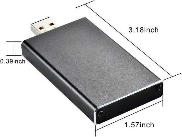 Alt view image 3 of 3 - Vszerda Usb3.0 To Msata Mini-Sata 30Mm x 50Mm Full Size Ssd Portable Hard Disk Driver External Enclosure