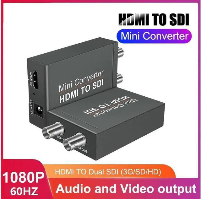 Main image of Vszerda HDMI to SDI to HDMI SDI Adapter Video Converter HDMI-compatible to 2CH SDI Support 1080P with Power Supply for Cameras SDI Monitor HDTV