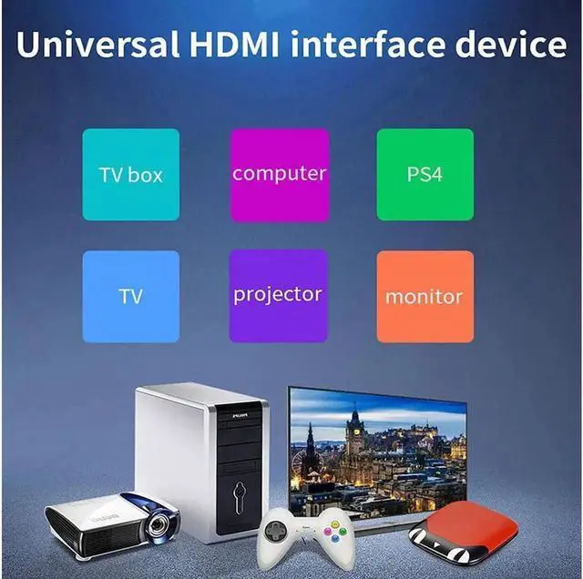 Alt view image 4 of 7 - Vszerda 4K HDMI 4K 2 Ports Bi-Direction Switch, 2 x 1 / 1 x 2 Hub-HDCP Passthrough, Supports Ultra HD 4K, 3D, 1080P, 1080i, 720p, No power Source need - Black