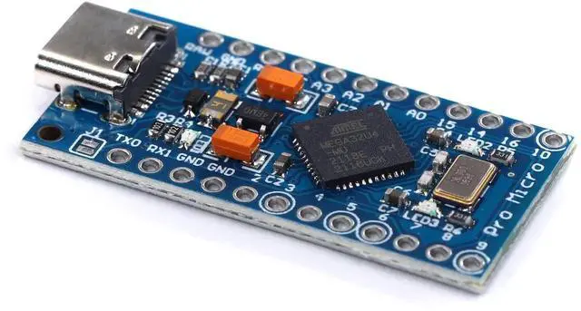 Alt view image 5 of 6 - Vszerda Type-C Pro Micro Atmega32U4 5V 16MHz Module Board Micro USB Pro Micro Development Board Micro Controller 3pcs