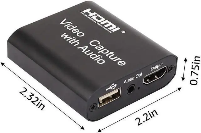 Alt view image 2 of 7 - Vszerda Video Audio Capture Card HDMI to USB 2.0 1080p Record with Loop Out for Gaming Streaming Teaching Video Conference and Live Broadcasting