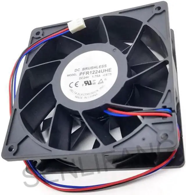 Main image of Vszerda Nuevo ventilador de refrigeración cuadrado de 3 cables pfr1224uhe-ce75 DC24V 1.75A