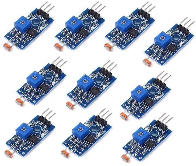 Main image of Vszerda 5MM LDR Photosensitive Sensor Module Light Dependent Resistor Sensor Module Digital Light Detection LM393 3 pins for Arduino (10PCS)